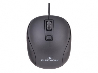 Bluestork Wired Optical Mouse USB - Black